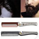 Folding Oil Head Comb Beard Styling Comb(Plating Gray)
