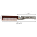 Folding Oil Head Comb Beard Styling Comb(Plating Gray)