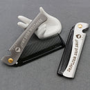 Folding Oil Head Comb Beard Styling Comb(Amber)