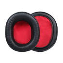 2 PCS Headset Protein Leather Earmuffs for Audio-Technica ATH-WS660BT(Black+Red)