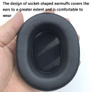 2 PCS Headset Protein Leather Earmuffs for Audio-Technica ATH-WS660BT(Black+Red)