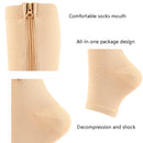 Sports Pressure Socks Compressed Brake Zipper Socks, Size: L/XL(Skin Color)