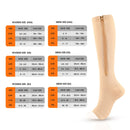Sports Pressure Socks Compressed Brake Zipper Socks, Size: XXL(Black)