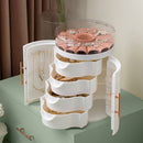 HZ03 Five-Layer Multifunctional Jewelry Storage Box(White)