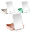 FD001 LED Dimming Makeup Mirror With Storage Makeup Box(Mint Green)