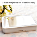 FD001 LED Dimming Makeup Mirror With Storage Makeup Box(Mint Green)