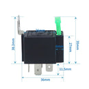 5 Sets JD2912 4 Pin Car Relay With Fuse, Rated voltage: 24V
