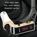 G7 Car Hands-Free Bluetooth FM Player MP3(Rose Gold)