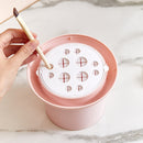 LSHZ13 12-Hole Soft Plastic Spacer Cosmetic Brush Storage Box(Pink)