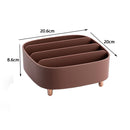 LSHZ09 Desktop Compartment Cosmetic Storage Box(Bean Red)