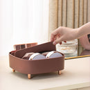 LSHZ09 Desktop Compartment Cosmetic Storage Box(Bean Red)