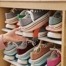 2 PCS 3-Level Adjustable Double-Layer Shoe Storage Rack(Pink)