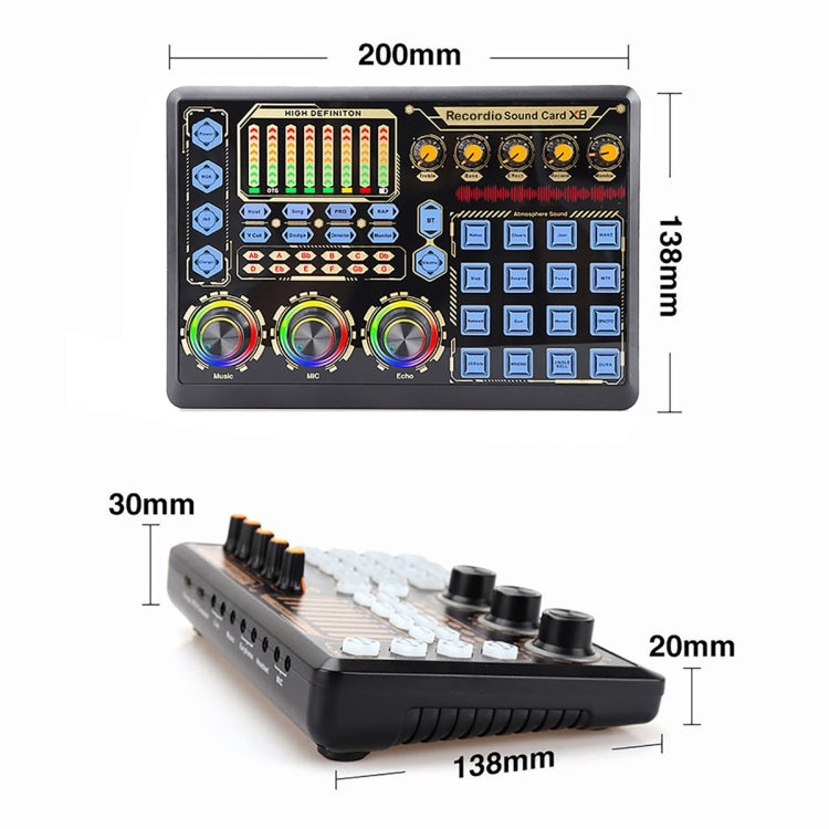 GAX-X8 Live Microphone Equipment Sound Card
