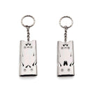 2 PCS Outdoor High Decibel Stainless Steel Three-Tube Survival Rescue Whistle(Grey)