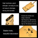 2 PCS Outdoor High Decibel Stainless Steel Three-Tube Survival Rescue Whistle(Gold)