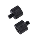 10 PCS Screw Adapter 3/8 Female to 1/4 Male Screw(Black)