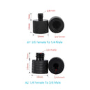 10 PCS Screw Adapter 3/8 Female to 1/4 Male Screw(Blue)