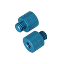 10 PCS Screw Adapter 1/4 Female to 3/8 Male Screw (Blue)