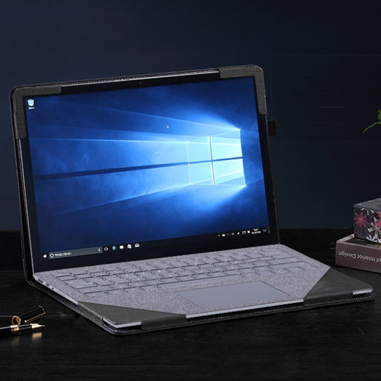 13.5 Inch Multifunctional PU Leather Laptop Sleeve For Microsoft Surface Laptop 1/2/3/4(Blue)