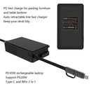 KP-A30 PD 30W Type-C / 8 Pin 2 In 1 Telescopic Cable Charger(EU Plug)