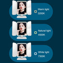 430 Three-Sided Folding LED Makeup Mirror Table Lamp Three-color Light Charging Style