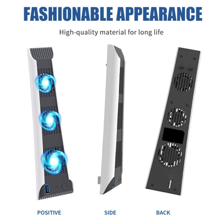 Game Console Cooling Fan For PS5(White)