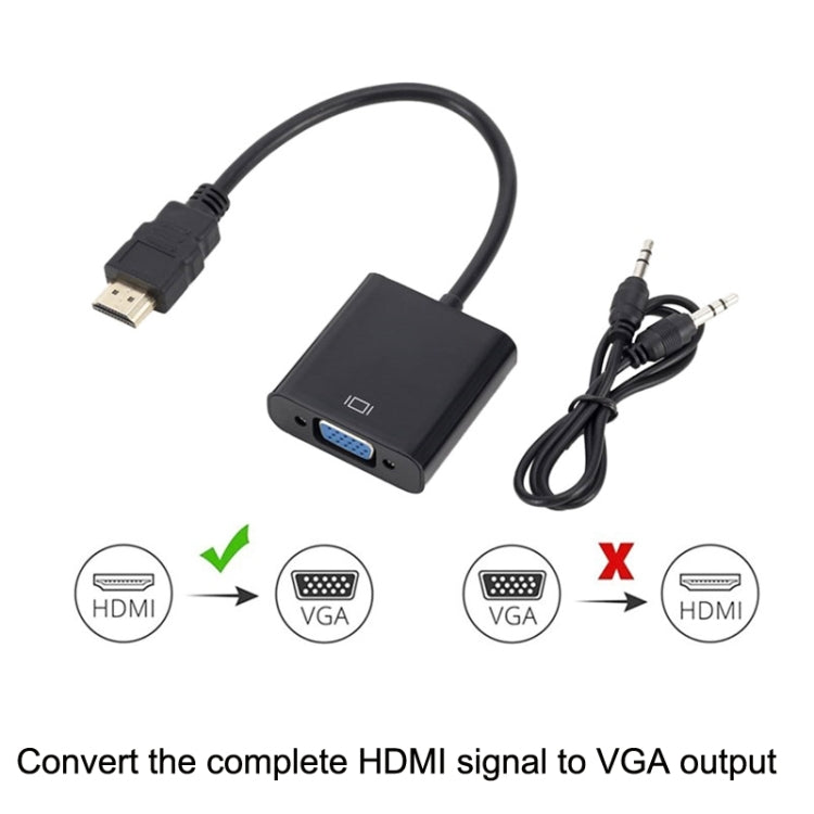 ZHQ008 HD HDMI To VGA Converter with Audio(White)