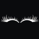 5 Pairs Car Big Lamp Eyebrow Sticker Sexy Eye Eyelash Car Sticker(White )