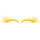 5 Pairs Car Big Lamp Eyebrow Sticker Sexy Eye Eyelash Car Sticker(Yellow )
