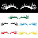 5 Pairs Car Big Lamp Eyebrow Sticker Sexy Eye Eyelash Car Sticker(White )