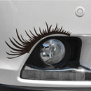 5 Pairs Car Big Lamp Eyebrow Sticker Sexy Eye Eyelash Car Sticker(Red)