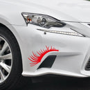5 Pairs Car Big Lamp Eyebrow Sticker Sexy Eye Eyelash Car Sticker(White )