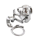 Metal Fishing Wheel Decoration Pendant Mini Wheel Fish Key Chain, Color: A