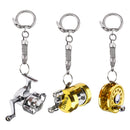 Metal Fishing Wheel Decoration Pendant Mini Wheel Fish Key Chain, Color: A