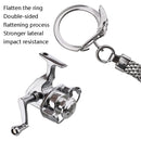 Metal Fishing Wheel Decoration Pendant Mini Wheel Fish Key Chain, Color: A