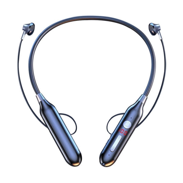 S880 Long Battery Life Neckband Wireless Bluetooth Earphone Support AUX(Black)