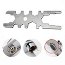 H-Type Multifunctional Socket Bathroom Install Faucet Wrench(Silver)