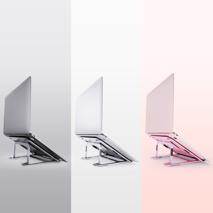 P3 Aluminum Alloy Portable Folding Laptop/Tablet Stand(Silver)