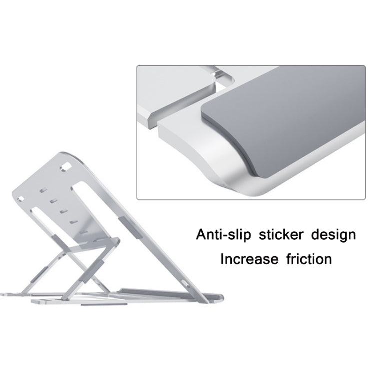 P3 Aluminum Alloy Portable Folding Laptop/Tablet Stand(Silver)