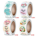 10 PCS Floral Thank You Sticker Envelope Sealing Sticker, Size: 2.5cm / 1 inch(A-300)