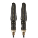 1 Pair MK-109 Motorcycle Flow Steering Lamp LED Signal Light(Black)