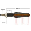 1 Pair MK-109 Motorcycle Flow Steering Lamp LED Signal Light(Yellow)