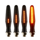 1 Pair MK-109 Motorcycle Flow Steering Lamp LED Signal Light(Black)
