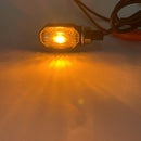 1 Pair MK-099 LED Motorcycle Steering Light Signal Lamp(Small Elliptical)