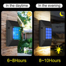 Outdoor Decorative Waterproof Solar Wall Light, Spec: 6 LEDs Warm Light