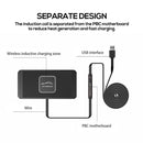 C1 15W Car Anti-Skid Mats Wireless Charger With 1m USB Data Cable(Black)