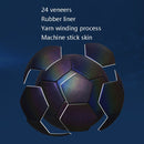 MILACHIC Night Light Football PU Opera Sewed School Training Football(No.4 Reflective Colorful Light Version 5055)