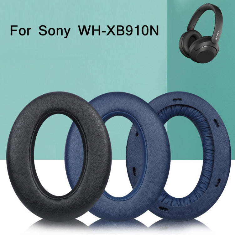1 Pair Protein Skin Sponge Earphone Cover For Sony WH-XB910N(Blue)