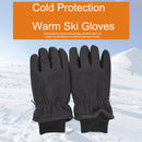 JJ-BN5008 Deerskin Polar Fleece Cold Protection Warm Ski Gloves, Size: L(Black)
