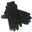 JJ-BN5008 Deerskin Polar Fleece Cold Protection Warm Ski Gloves, Size: L(Black)